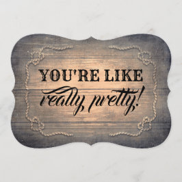 Funny Bridesmaid / Trauzeugin Rustikales Holz Einladung