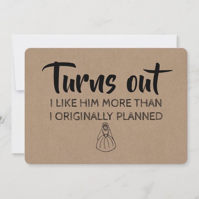 Funny Bridesmaid / Vorschlag für eine Trauzeugin Einladung (Vorderseite)