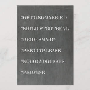 Funny Bridesmaid / Vorschlag für eine Trauzeugin Einladung