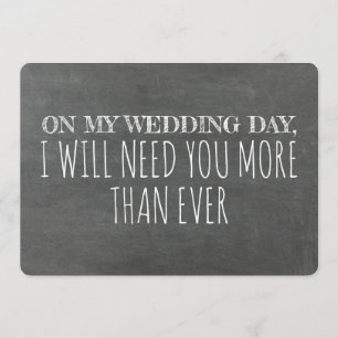 Funny Bridesmaid / Vorschlag für eine Trauzeugin Einladung