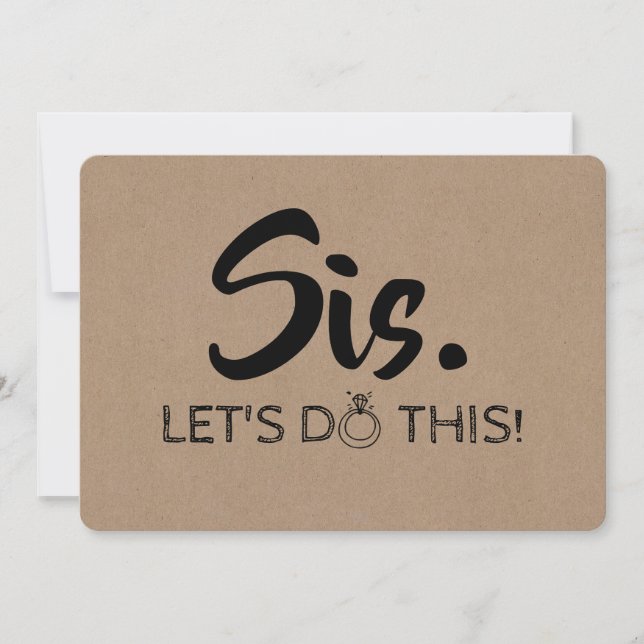 Funny Bridesmaid / Vorschlag für eine Trauzeugin Einladung (Vorderseite)