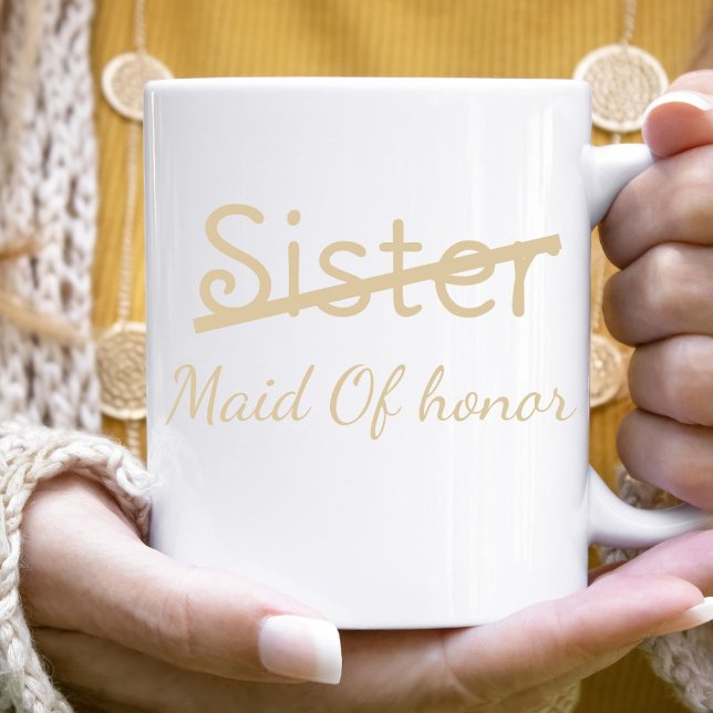 Funny Bridesmaids Vorschlag zur Trauzeugin von Sch Zweifarbige Tasse (Von Creator hochgeladen)