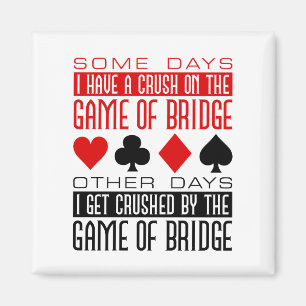 Funny Bridge Player Club Gezerkleinertes Spiel Magnet