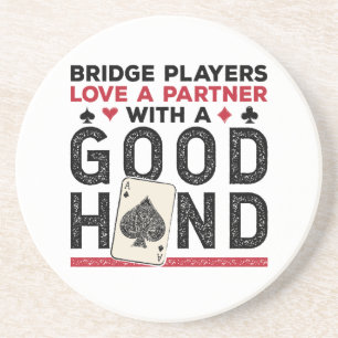 Funny Bridge Player Partner Gute Hand Getränkeuntersetzer