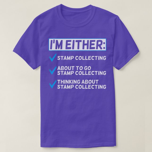 Funny Briefmarke Collector Lover Philatelist T-Shirt (Design vorne)