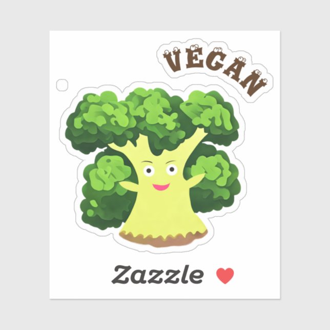 Funny broccoli aufkleber (Blatt)
