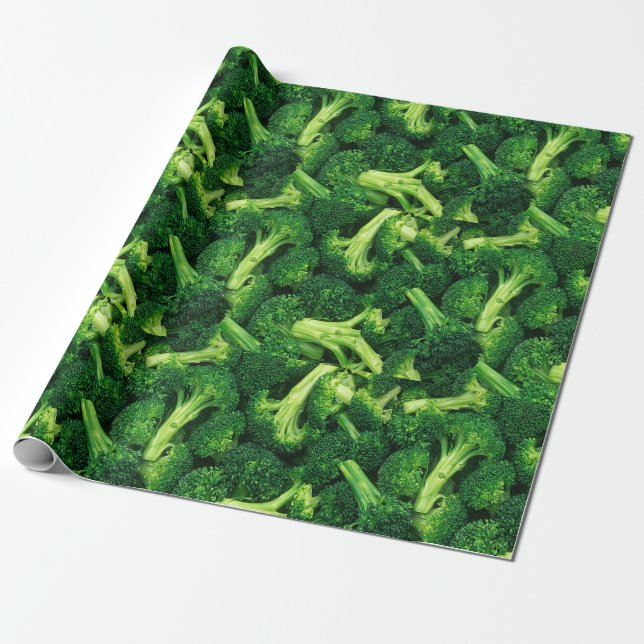 Funny, Broccoli Florets, Custom Geschenkpapier (Ungerollt)