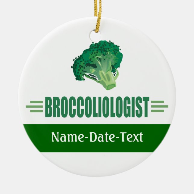 Funny Broccoli Keramik Ornament (Vorne)