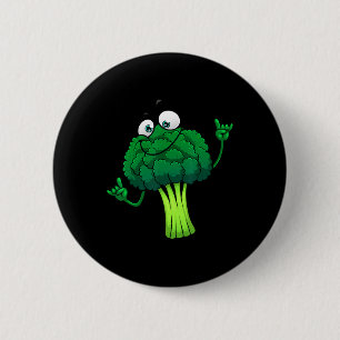 Funny Broccoli Lover Designs für Männer Frauen Veg Button