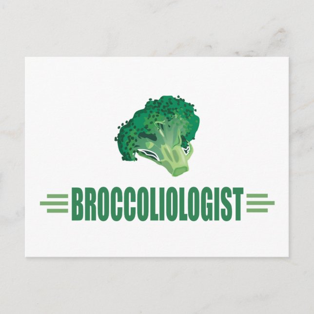 Funny Broccoli Postkarte (Vorderseite)
