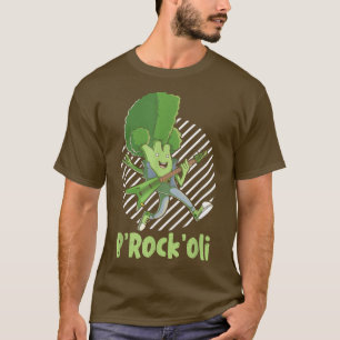 Funny Broccoli Vegan Rock Music Bassist der Gitarr T-Shirt