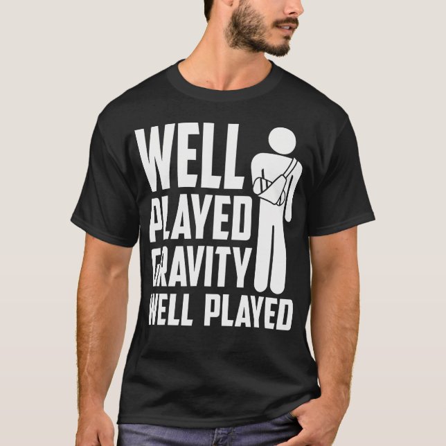 Funny Broken Arm Design Männer Frauen Kinder Elbow T-Shirt (Vorderseite)