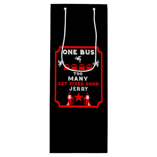 Funny Broken Leg wird gut Geschenktüte Für Weinflaschen (Vorderseite)