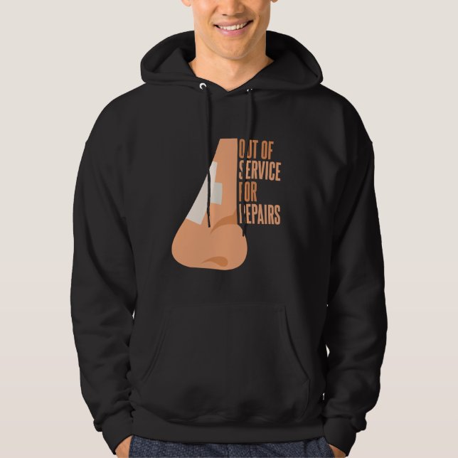 Funny Broken Nose Erholung Nose Operation Hoodie (Vorderseite)