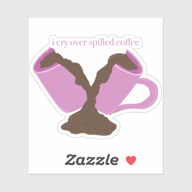 Funny Broken Tasse Decal für Kaffeeliebhaber Aufkleber (Blatt)