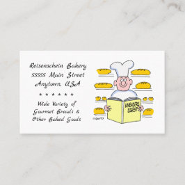 Funny Brot Baker Cartoon Bäckerei Visitenkarte