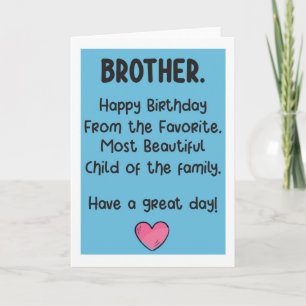 Funny Brother Birthday Card Karte