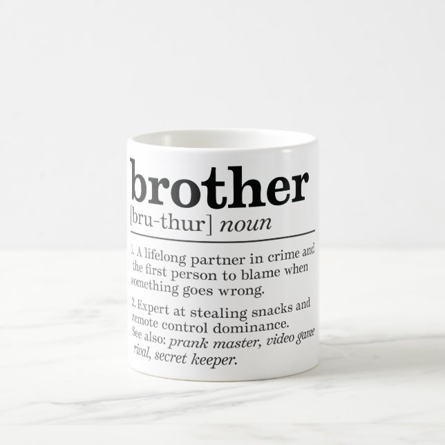 Funny Brother Definition Kaffeetasse (Mittel)
