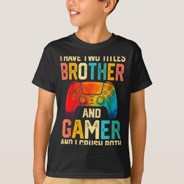 Funny Brother Gamer Graphic Tee Men Boys Teens Vid (Vorderseite)