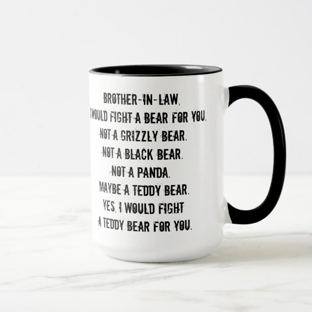Funny Brother-in-Law Geschenke Tasse (Rechts)