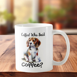 Funny BROWN 'Coffee" Beagle Personalize Kaffeetasse