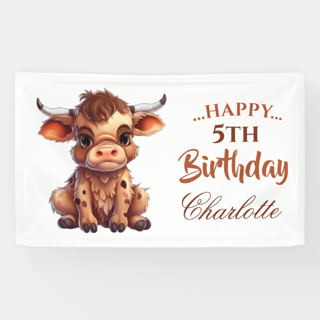 FUNNY Brown Cow Banner (Horizontal)