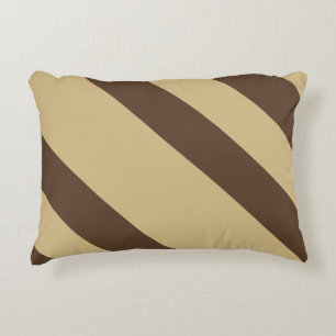 Funny Brown Diagonal Streifen Rundkissen Dekokissen