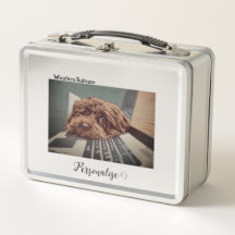 Funny Brown Hund Computer Woofter Pet Koffer