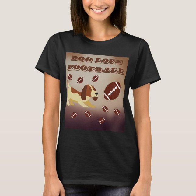 Funny Brown Hund spielen Fußball Frauen T-Shirt (Vorderseite)
