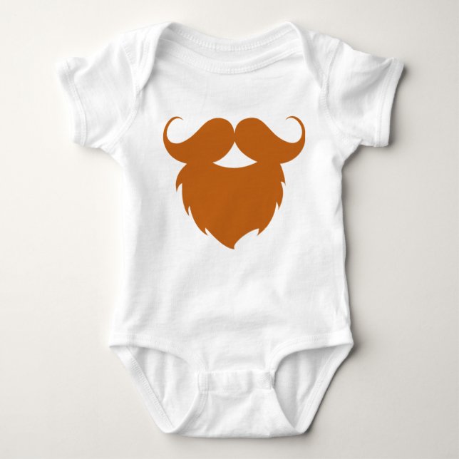 Funny Brown Mustache Baby Strampler (Vorderseite)