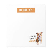 Funny Brown Pit Bulle zu tun Liste