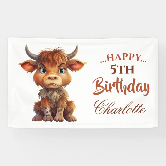 FUNNY Brown White Sweet Cow Banner (Horizontal)