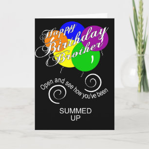 Funny Bruder glücklicher Geburtstag wünscht Karte