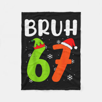Funny Bruh 67 Christmas Pajamas Six Seven Xmas 6-7 Fleecedecke
