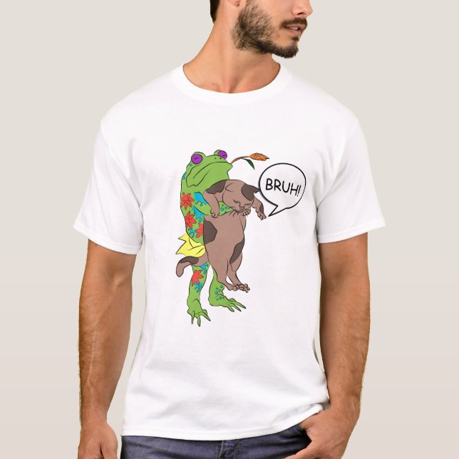 FUNNY BRUH FROG TEE SHIRT (Vorderseite)