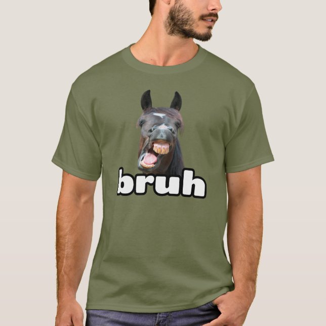 Funny Bruh Horse T-Shirt (Vorderseite)