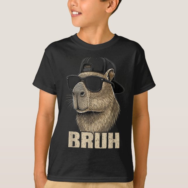 Funny Bruh Meme Capybara Lover Cool Sungles For Me T-Shirt (Vorderseite)
