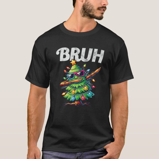 Funny Bruh Meme Cool Dabbing Weihnachten Weihnacht T-Shirt (Vorderseite)