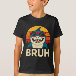 Funny Bruh Shark mit Sungles Meme T-Shirt