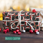 Funny Brussels Griffon Christmas Pattern Geschenkpapier<br><div class="desc">Das Funny Brussels Griffon Weihnachtsmuster zeichnet sich durch eine Aquarellfarbe eines Brüsseler Griffons mit einem roten Weihnachtshut und einem roten Weihnachtskragen aus. Funny Design für Hunde Liebhaber!</div>