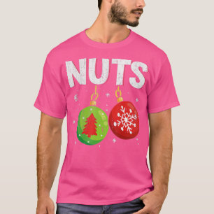 Funny Brust Nuts Matching Kastanien Weihnachtsfeie T-Shirt