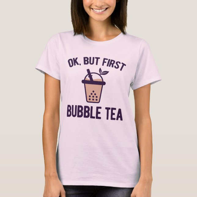 Funny Bubble Boba Tea T-Shirt (Vorderseite)