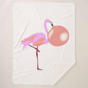 Funny Bubble Gum Flamingo Blflüge Blase Sherpadecke