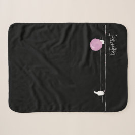 Funny Bubblegum Birds on a Wire Black Sherpadecke