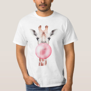 Funny Bubblegum Giraffe T-Shirt
