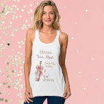Funny Bubbly Pink Gold Team Bridge Tank Top<br><div class="desc">Machen Sie sich bereit, Flaschen zu Pop und machen Sie Erinnerungen mit diesem lustigen und koketten Team Bride Shirt! Personalisiert mit dem Namen der Braut, ist dieser individuelle Tee perfekt für Junggeselinnen-Abschiede, Brautpartys und Mädchenabende. Mit dem spielerischen Zitat "Geschürt von Bubbly and Bad Decision" und einer niedlich rosa Champagnerflasche mit...</div>
