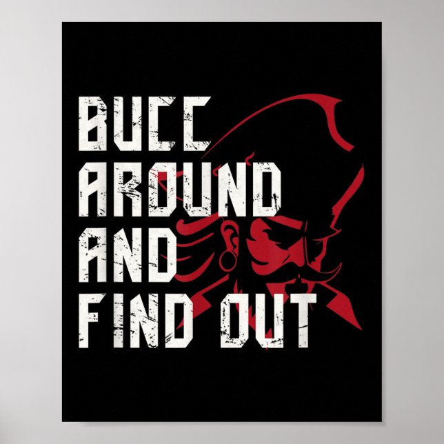 Funny Bucc umgibt und Vintag erforschen Poster (Vorne)