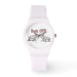 Funny Buck Off Goat Armbanduhr