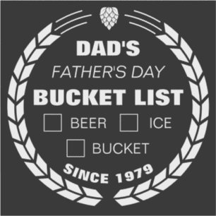 Funny Bucket List Aufkleber, Vater, Vatertag Aufkleber