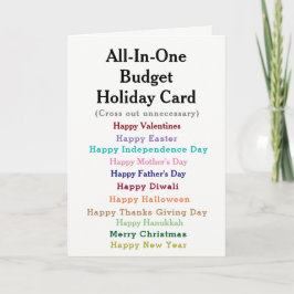 Funny Budget Holiday Card Feiertagskarte